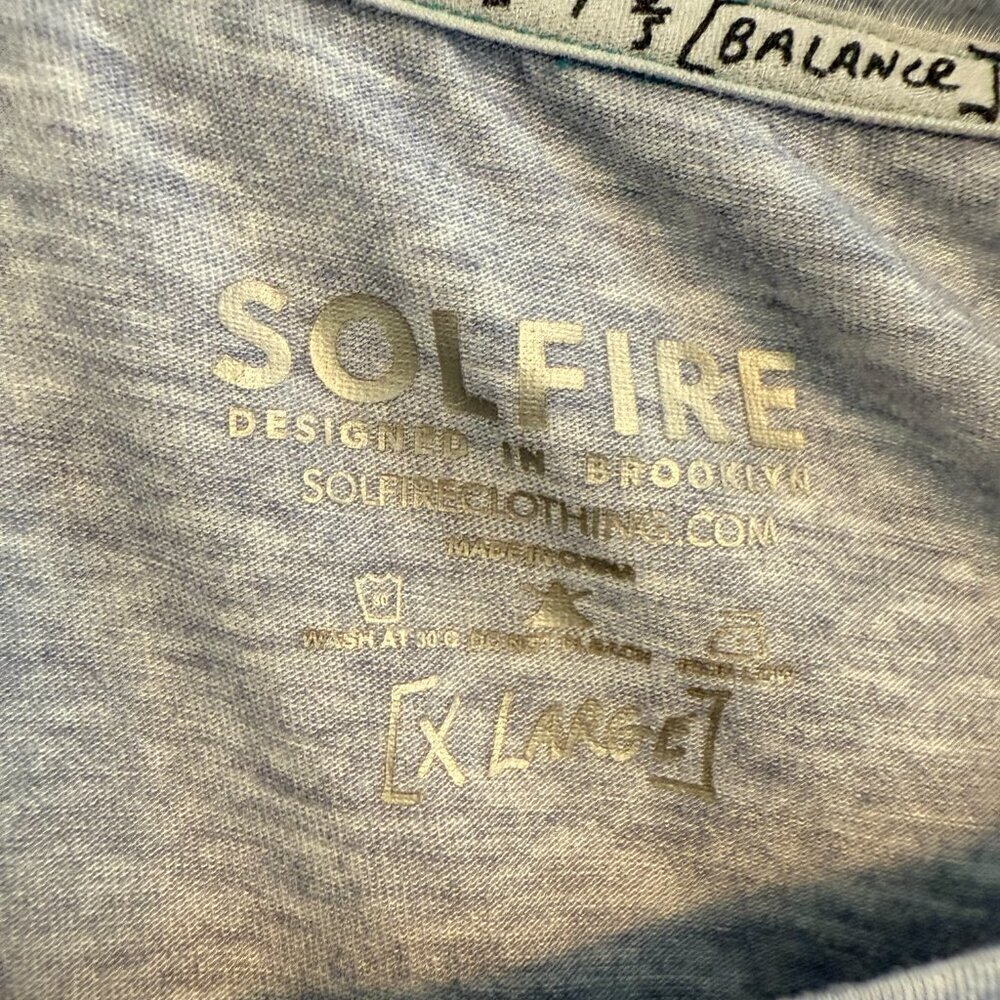 ๐ดโโ๏ธ Peloton x Solfire Gray Performance Tee - Menโs XL - Picture 3 of 4